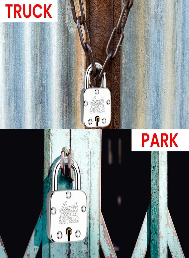 Link Atoot 40mm Padlocks 5Pcs Set | Double Locking | Steel Body | Hardened Shackle | 5 Brass Levers | Made in India | 3 Keys for Each Padlock - Image 5